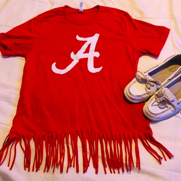 Bella Canvas Tops - Alabama 🐘 fringe tee!